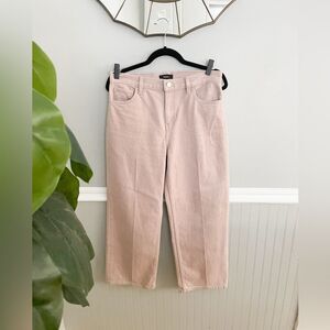 Theory Wide Crop Jeans In Dyed Denim Blush Pink Size 28